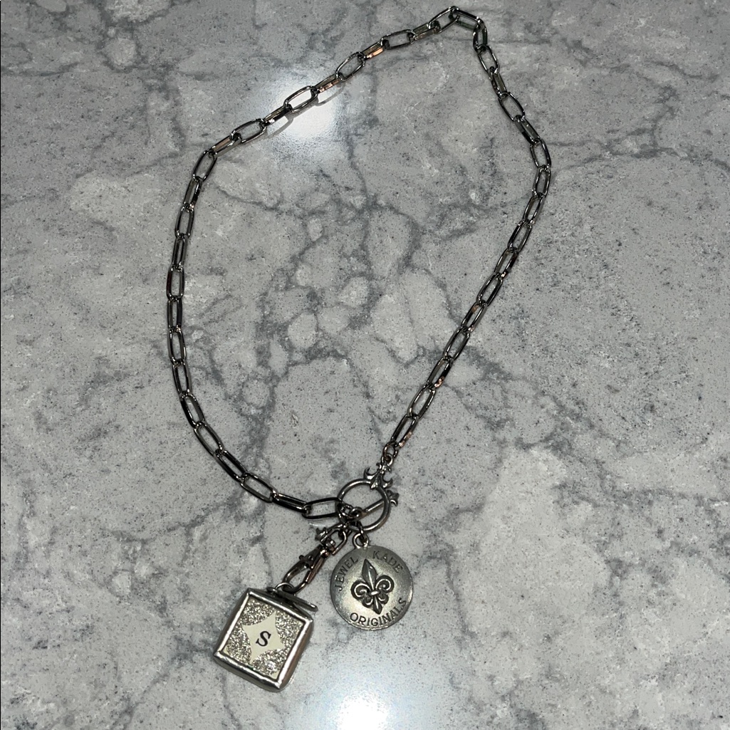 Jewel Kade Initial S And Bird Necklace-16”
